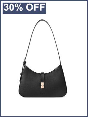 Small Vegan Leather Crescent Shoulder Bag Adjustable Strap Zipper